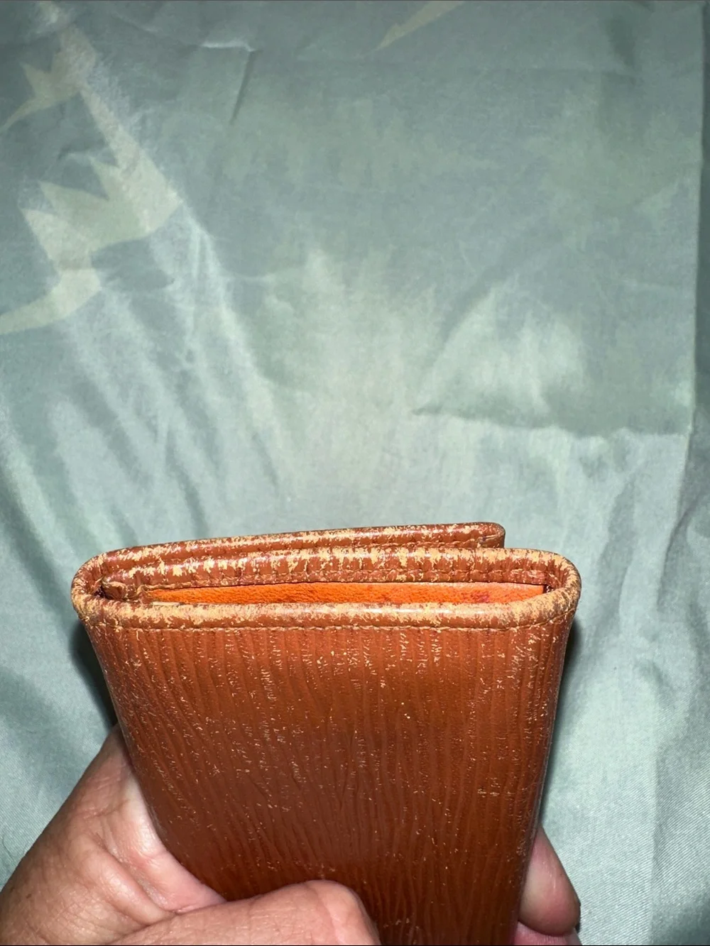 Louis Vuitton Embossed Epi Leather Card Holder in Brown